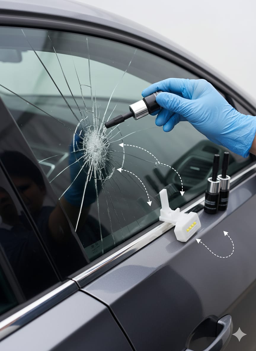 Premium Windshield &amp; Glass Repair Liquid – Crack Clear Resin
