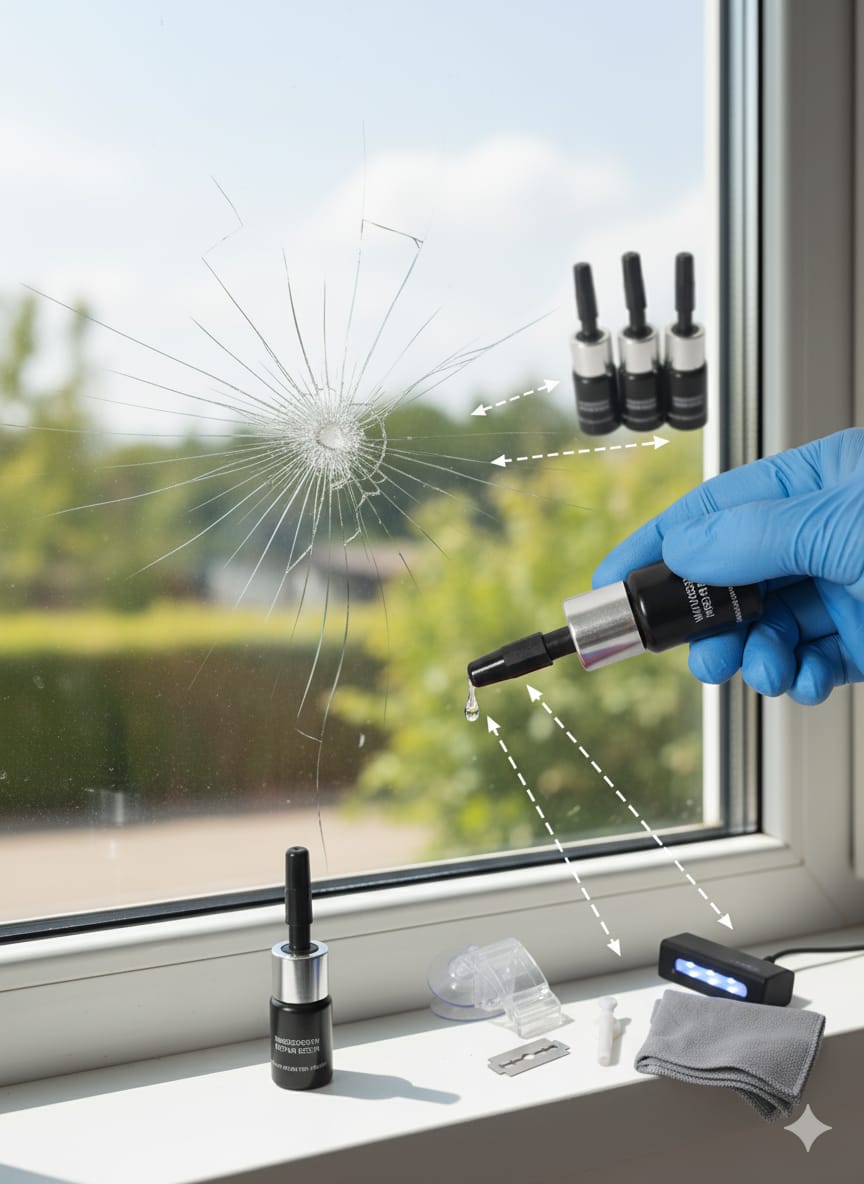 Premium Windshield &amp; Glass Repair Liquid – Crack Clear Resin