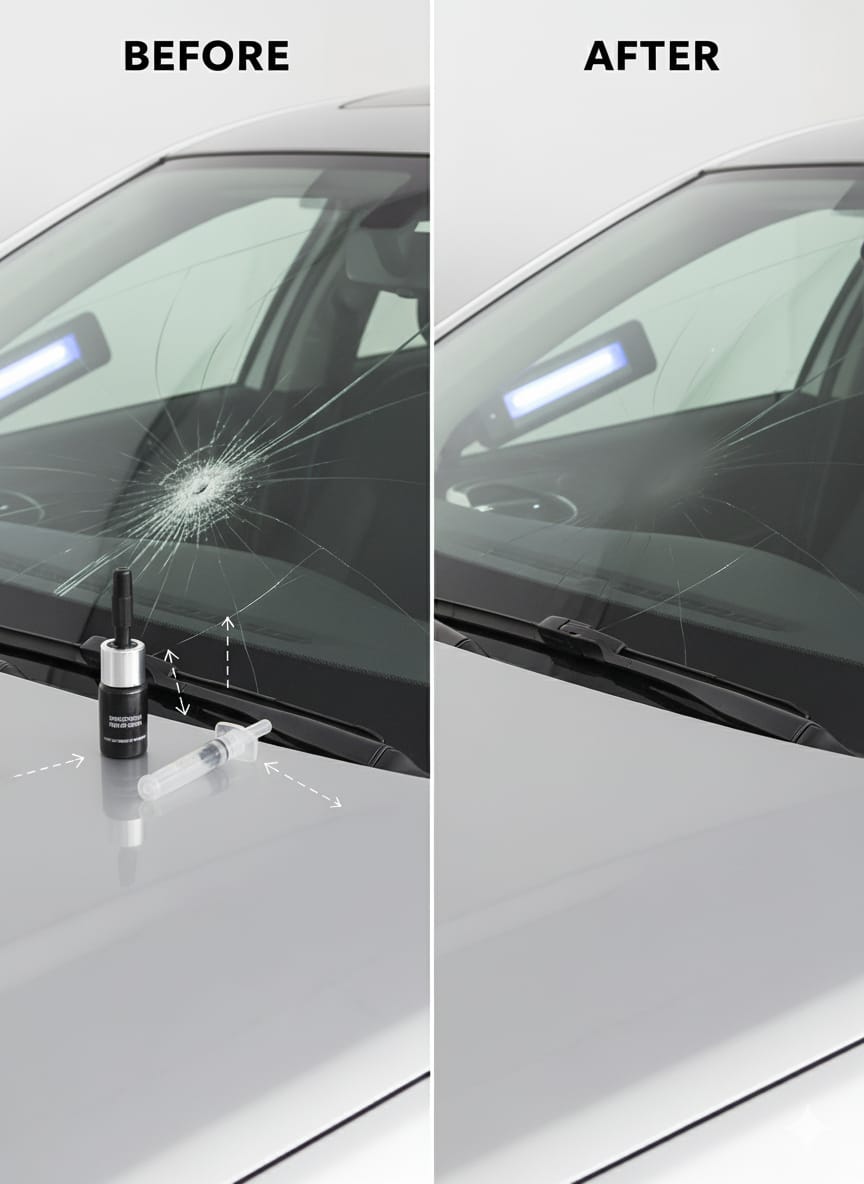 Premium Windshield &amp; Glass Repair Liquid – Crack Clear Resin