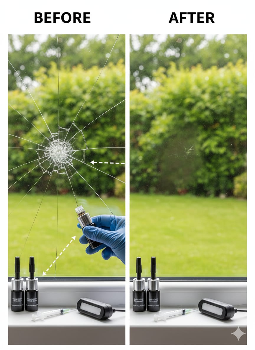 Premium Windshield &amp; Glass Repair Liquid – Crack Clear Resin