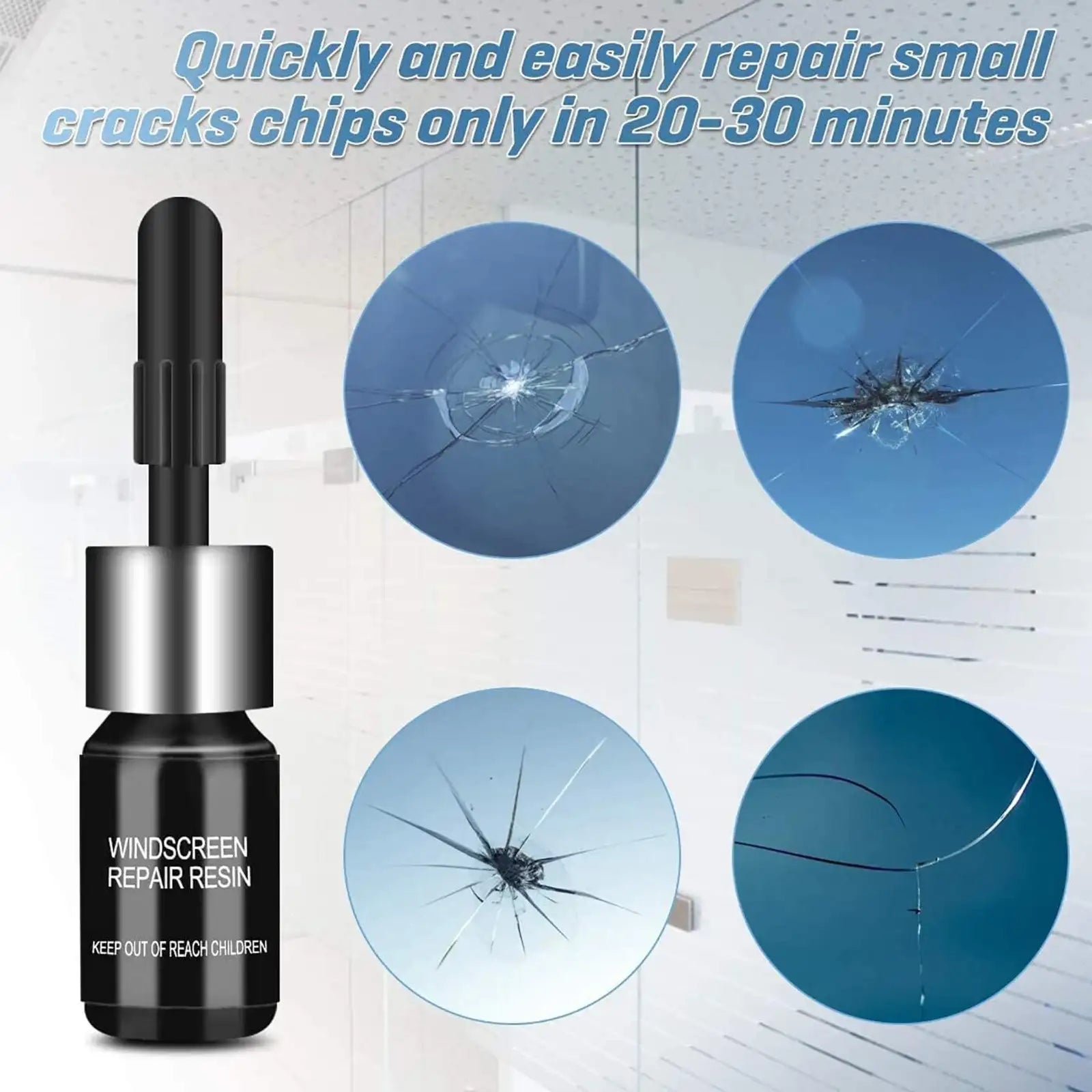 Premium Windshield &amp; Glass Repair Liquid – Crack Clear Resin